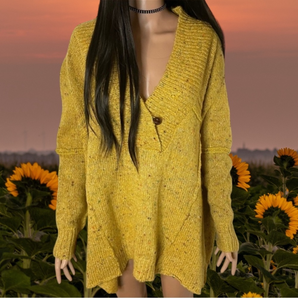 Urban Day Mustard Yellow Knitted Sweater